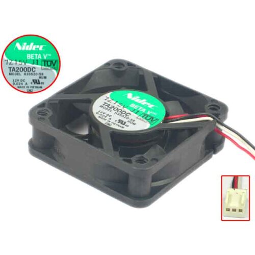 Nidec H35520-58 TA200DC Server Cooling Fan DC 12V 0.024A 50x50x15mm 3-wire
