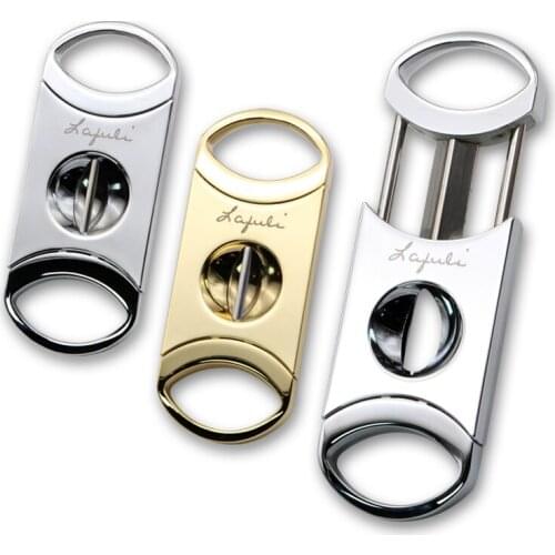 High-end Metal Stainless Steel V Shaped Cigar Cigarette Cutter Scissor Cigar Blade Tobacco Smoking Tool Accessories For COHIBA