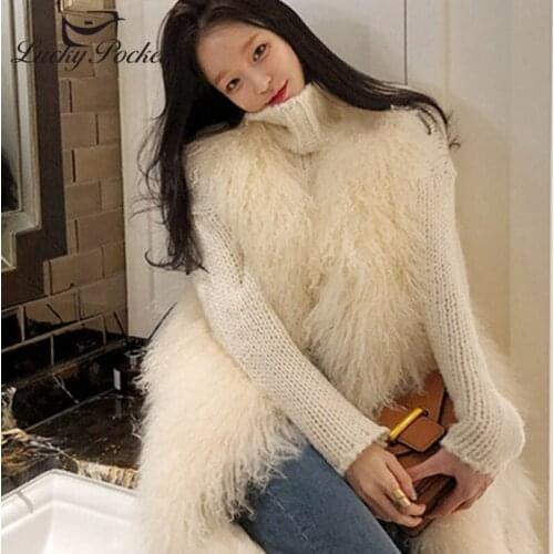 Women Autumn Winter Street Style New Thick Mid-Length Solid Color Plus Size Temperament Fur Coat Ladies Fashion Plush Coat ZY57