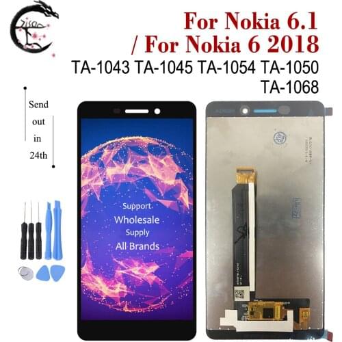 5.5" LCD For Nokia 6.1 LCD Display N6.1 Screen Touch Digitizer Assembly For Nokia 6 2018 Display TA-1043 TA-1045 TA-1054 TA-1050
