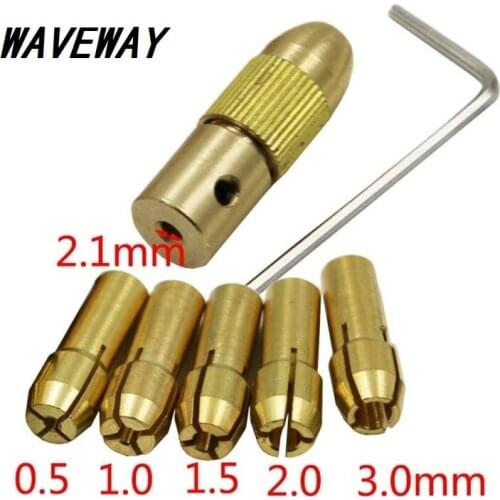 0.5-3mm TONGFENGLH 7Pcs/set Small Electric Drill Bit Collet Micro Twist Chuck Tool Kit Popular hot selling