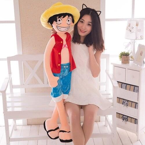 120cm Large Size Luffy Suffed Soft Cotton Model Pillow Kids Gift Plush Doll Toys