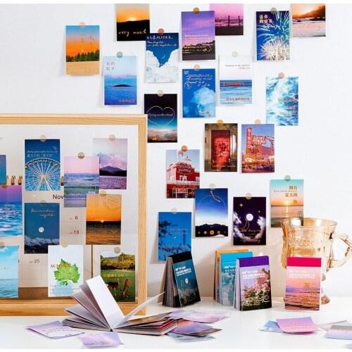 50pcs/2022 Stickers aesthetic Landscape Plant Stickers books Decorative Scrapbooking DIY Diary Album Stationery Supplies