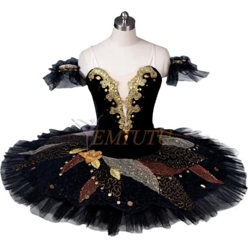 Adult black swan ballet tutu swan lake professional tutus women classical platter tutu competition performance ballet costume