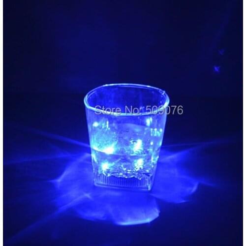 Free shipping 5pcs/lot 10OZ led skull cup Inductive LED Wine Whisky Cup Flash Light Beer Shot Drink Glass Bar Party Club
