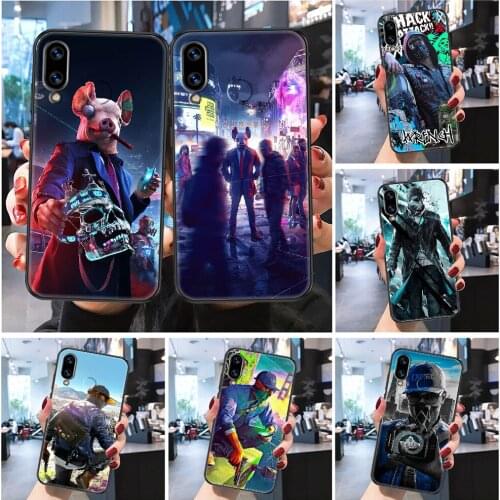Watch dogs Legion Game Phone case For Huawei P Mate P10 P20 P30 P40 10 20 Smart Z Pro Lite 2019 Frosted black luxury Etui