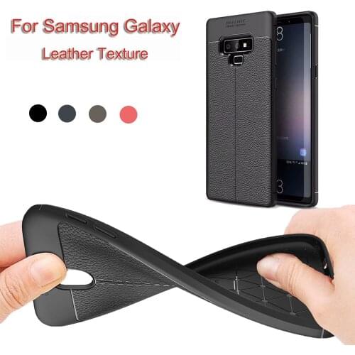 For samsung Galaxy J2 CORE A9 A8 Star j8 j6 j4 j7 J3 2018 J7 DUO A6 PLUS For samsung note 9 Silicone Leather Texture Back Case