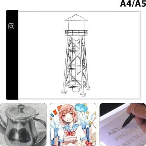 A4 A5 Handwriting Board Copy Table Luminous Drawing Board Transparent Writing Table l Copying Anime Manga Sketch Drawing Board