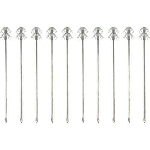 10 Pcs/Set Stainless Steel Double Layers Umbrella Squid Octopus Jigging Fishing Hook Tackle Drop Shipping