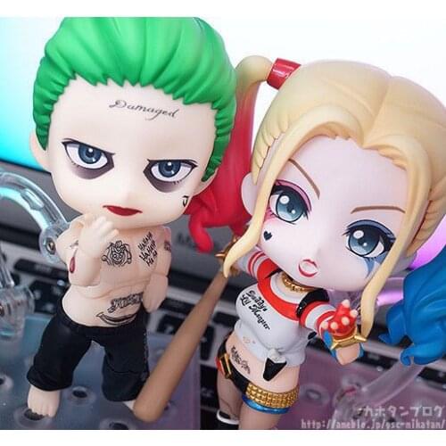 DC Suicide Squad Kawaii 10cm Harley Quinn 671 & Joker 672 Action Figure Toys
