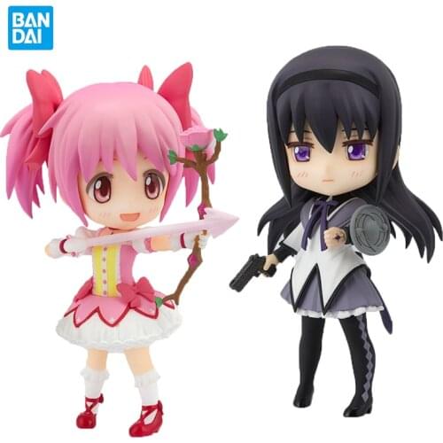 9Cm Bandai Original Figuarts Mini Anime Magica Quartet Action Figure Kaname Madoka Akemi Homura Model Collectible Toy for Boys