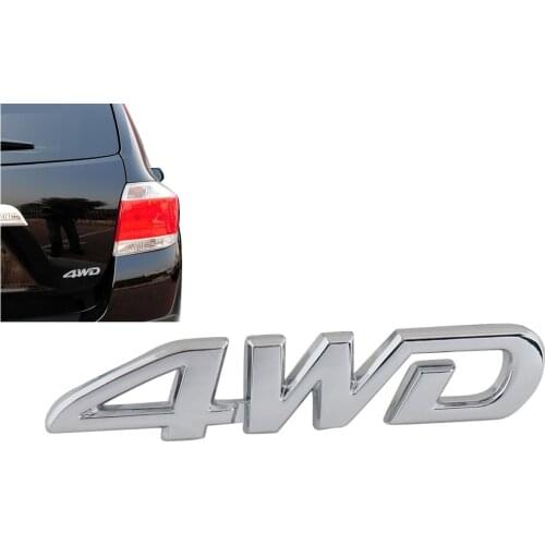 Chrome 4WD for All SUV Rear Trunk Nameplate Emblem Badge Sticker