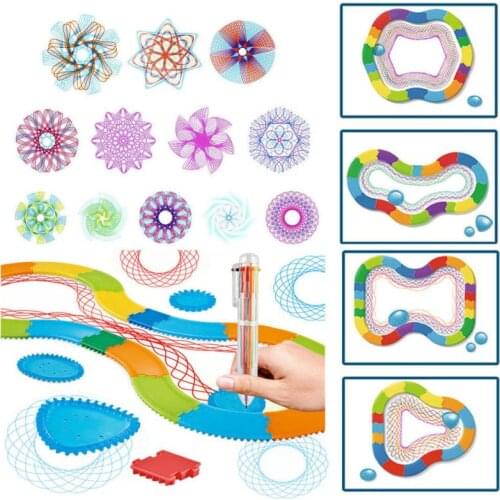 Art Painting Ruler DIY Track Kaleidoscope Magical Set Parenting Science Free Creation Children Creative Educational Drawing Toys