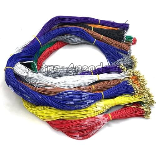 100pcs/lot 1m Length Joystick cable Button Wire with 2.8mm/4.8mm terminal for DIY Arcade cabinet game machine Parts