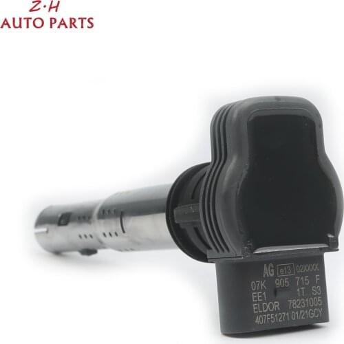 Ignition Coil W/ Spark Plug Connector 07K905715F For Audi A4 A5 Q3 Q5 RS3 Sportback VW Passat CC Golf Tiguan Scirocco 1.8/2.0T