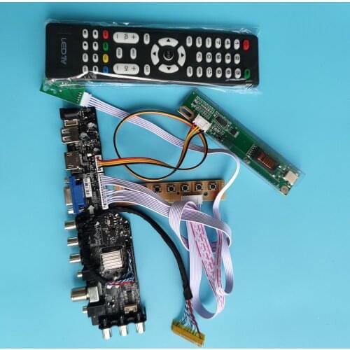 Kit for CLAA154WB05AN 30pin 1 CCFL TV Controller board DVB-C DVB-T 1280X800 LCD Panel Digital USB AV HDMI VGA 15.4"