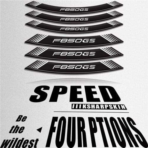 Creative tire logo decorative motorcycle sticker inner edge reflection decal for BMW F850GS
