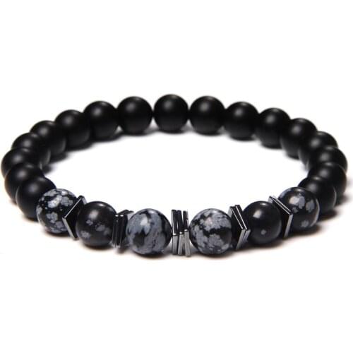 Fashion Natural stone Black Onyx bead Bracelets Hematite Spacer Malachites Howlites Turquoises bead charm male Creative Bracelet