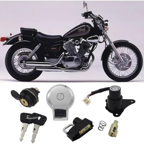 Motorcycle Oil Fuel Tank Gas Cap Ignition Switch Seat Lock Key Kit For Yamaha XV125 XV250 VIRAGO 125 250 Motor Accessories