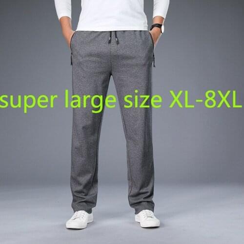 New Arrival Fashion Suepr Large Cotton Autumn Men Straight Tube Casual Pants Full Length Plus Size XL 2XL 3XL4XL 5XL 6XL 7XL 8XL