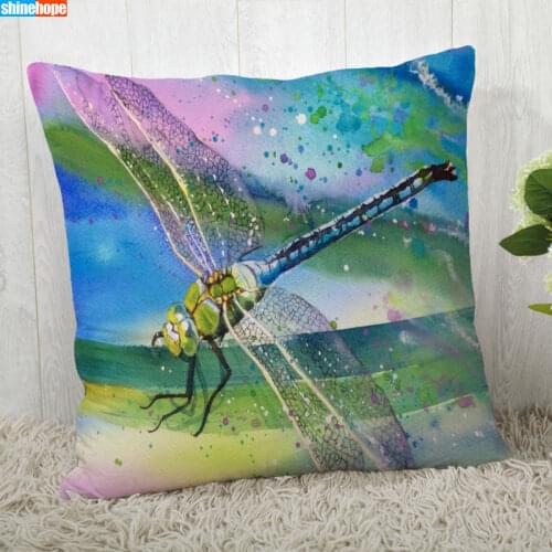 Dragonfly Pillow Cover Customize Pillowcase Modern Home Decorative Pillow Case For Living Room 2020.08.17