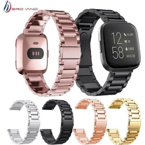 Stainless steel strap for fitbit versa 2 band Wrist Strap Loop Bracelet for fitbit versa/versa lite strap correa Accessories