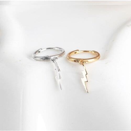 S925 Sterling Silver Jewelry with Lightning Earrings 2021 New Trendy Fashion Simple Earrings Student All-match Earrings