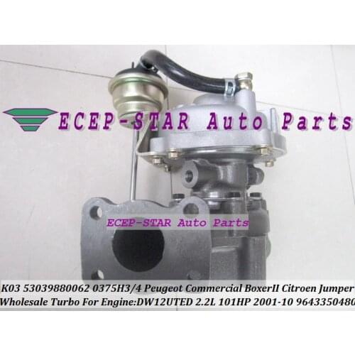 K03 53039880062 53039700062 9643350480 0375H3 0375H4 Turbo For Peugeot Commercial Boxer 2 For Citroen Jumper 01-10 DW12UTED 2.2L