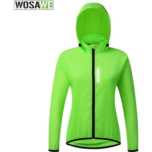 WOSAWE Waterproof Womens Cycling Jacket Windproof Long Sleeve MTB Bike Bicycle Cycling Jersey Ultralight Rain Coat 3 Colors