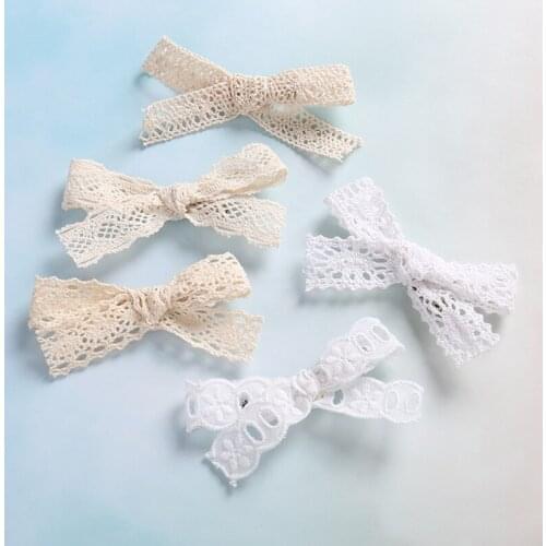 5pcs Special Kids Gilrs Lace Hairpins High Quality Baby Girls Lace Bows Hairclips Children Girls Hair Barrettes Hair Accessories
