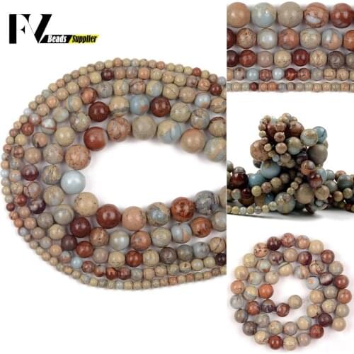 A+ Natural Gem ShouShan Snakeskin Stone Beads Round Loose Spacer Beads For Jewelry Making Diy Bracelet Necklace 4 6 8 10 12mm