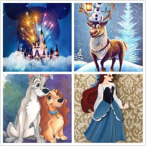 Disney 5d Diy Diamond Painting Full Diamond Embroidery Handmade Custom Exquisite Home Decoration