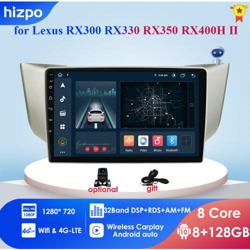4G+64G 2 DIN Android 10 car radio For LEXUS RX300 RX330 RX400H Toyota Harrier 2003-2009 2din car stereo audio autoradio nav wifi