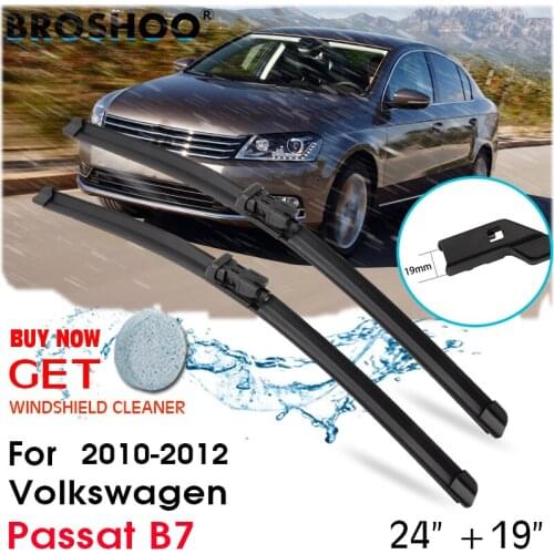 Car Wiper Blade Front Window Windscreen Windshield Wipers Blades Arm Auto Accessories For Volkswagen Passat B7 24"+19" 2010-2012