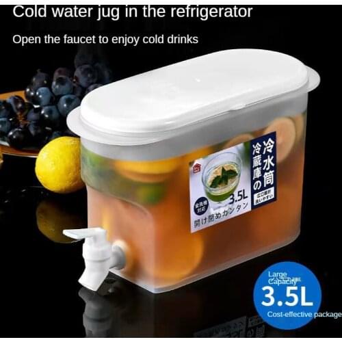 3.5L household refrigerator, kettle with tap, lemon fruit kettle, summer cool water bucket, soaking bottle, ice water bucket