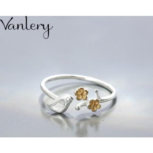 Creative Style Boho Bird Leaf Rings For Women Men Adjustable Ring Fashion Charm Jewelry Wholesale 2021