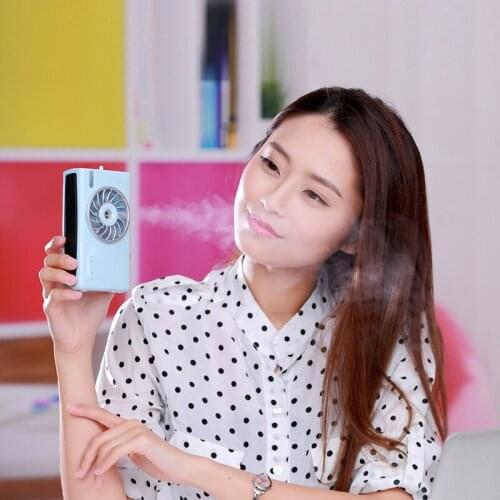USB mini fan student dormitory desktop fan small air conditioning fan spray humidification rechargeable Beauty Humidifier