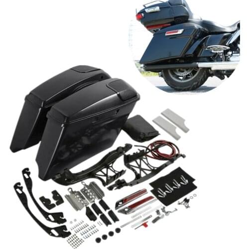 Motorcycle 4" Extended Unpainted Saddlebag For Harley Touring CVO Road Electra Street Glide Ultra Classic FLHRC FLHT 2014-2020