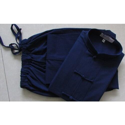 11colors men Old coarse pure cotton wing chun tang suit mens long sleeve tai chi kung fu uniforms martial arts clothing sets