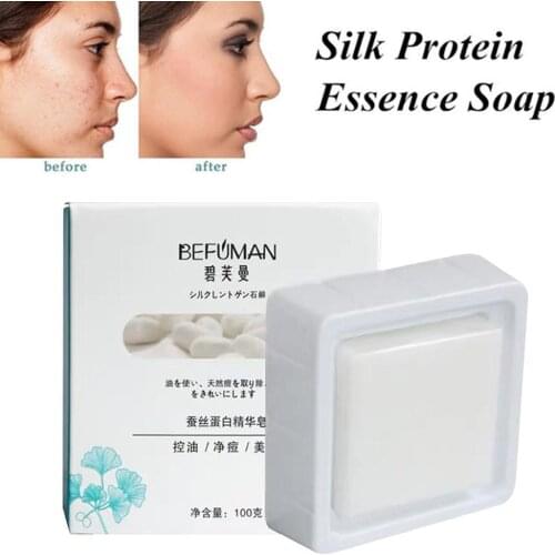 100g Goat Milk Soap Natural Silk Foam Best Wash Bath Oil Control Remove Mites Blackheads Pimple Acne Cleaning Face Soap