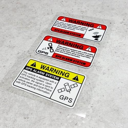 NO.S084 GPS ALARM SYSTEM Car Motorcycle Reflective Stickers and Decals Anti-theft Waterproof Motorbike Stickers