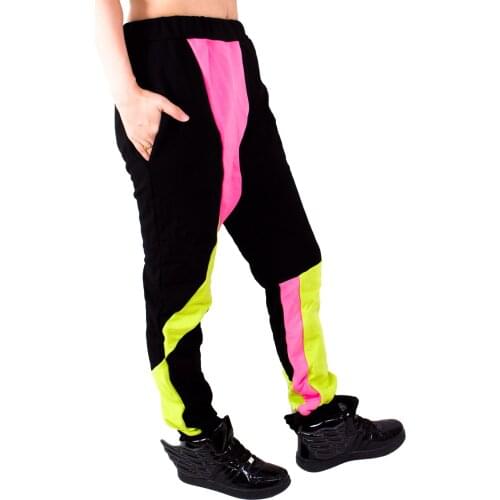 Kids Adult Brand Autumn Winter Sweatpants Costumes wear Colorful patchwork Panelled jazz trousers harem Hip Hop Dance Pants