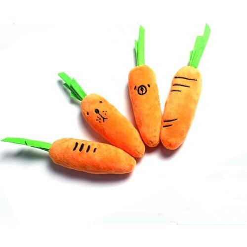 Dog pet toy plush carrot vocal toy,Q25