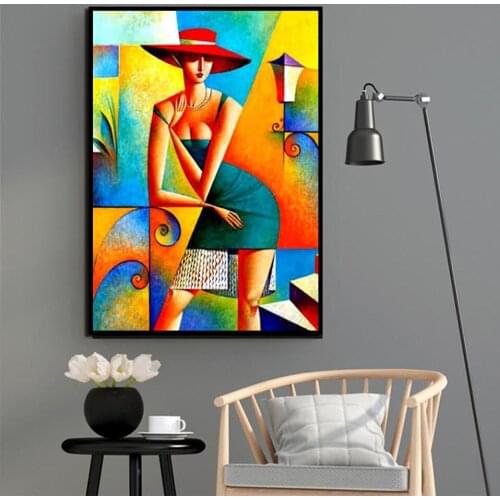 Poster Abstract Women Watercolor Canvas Painting Nordic Modern Wall Art Living Room Bedroom Home Decor Picture