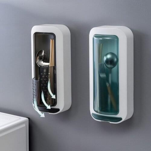Tableware Universal Storage Box Wall Hanging Cutlery Tableware Organizer Plastic Kitchen Fork Spoon Box Kitchen Accessories