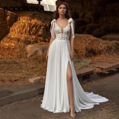 RODDRSYA Sleeveless Wedding Dresses