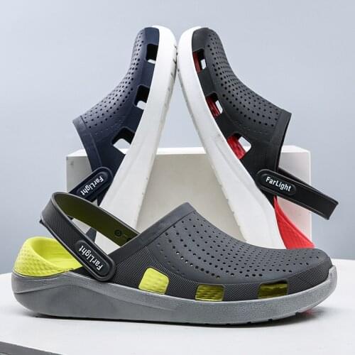 2021 Fashion Sandals Summer Men Clogs Slippers Bottom Beach Sandals Soft Non-slip Mens Beach Sandals Breathable Zapatos Hombre