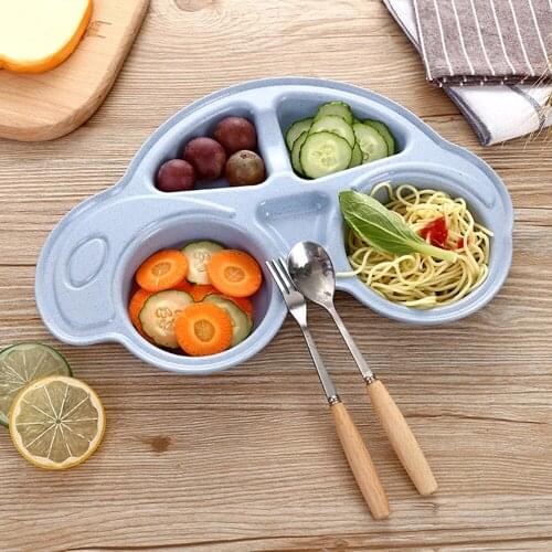 Nordic Car Shape Plate Kid Dishes Tray Feeding Food Tableware Cartoon Food Plate Children Eating Dinnerware Tableware Tray Plate