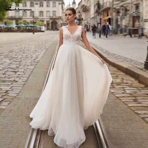 Vestido Vintage Light Champagne Tulle Wedding Dress 2021 Puffy A-line Floral Bridal Country Wedding Gowns Open Back