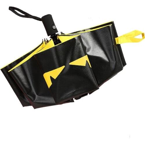 Creative Black Umbrella Full Automatic Sunny Umbrella Rainy Women Men Cartoon Folding Umbrella Women Paragus Female Parasol